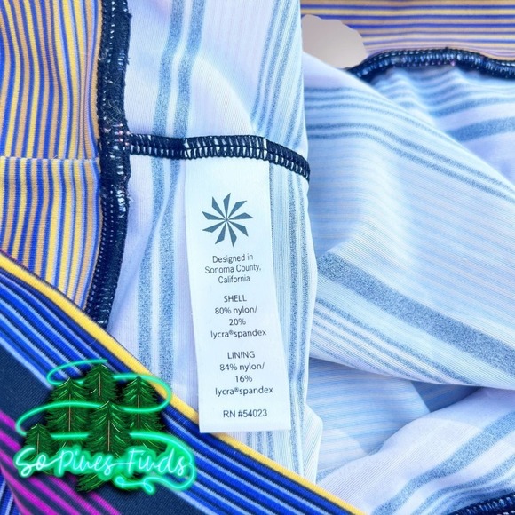 ATHLETA Stripe Tank Tankini Size 34 B 34 C - Picture 6 of 11